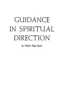 Guidance in Spiritual Direction