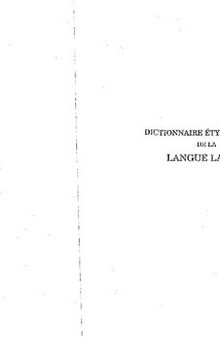 Dictionnaire étymologique de la langue latine