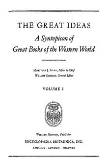 A Syntopicon of Great Books of the Western World (vols. 1 & 2)
