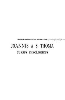 Cursus theologicus in Summam theologicam d. Thomæ (t. 10)