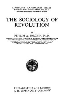 The Sociology of Revolution  