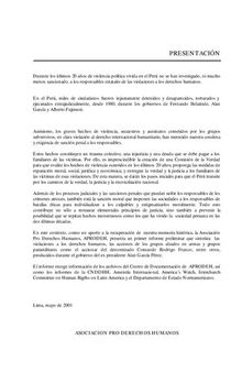 Principales violaciones a los DD.HH. por parte de las fuerzas armadas y policiales (Perú)