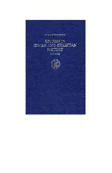 Studies in Jewish and Christian history (Arbeiten zur Geschichte des antiken Judentums und des Urchristentums)