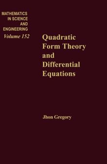 Quadratic Form Theory and Differential Equations