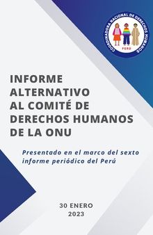 Informe alternativo al Comité de Derechos Humanos de la ONU : Presentado en el marco del sexto informe periódico del Perú