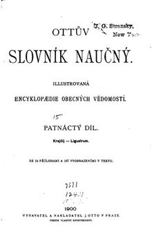 Ottův slovník naučný: Ilustrovaná encyklopedie obecných vědomostí. diel 15