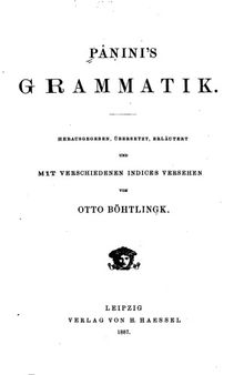 Panini's Grammatik