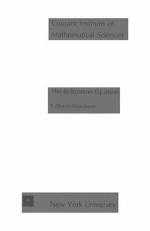 The Boltzmann Equation Seminar 1970 to 1971