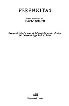 Perennitas: studi in onore di Angelo Brelich
