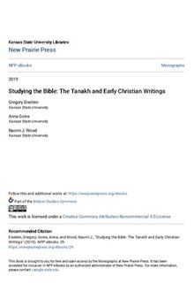 Studying the Bible: The Tanakh and Early Christian Writings