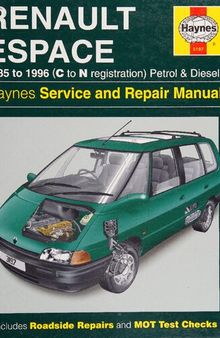 Haynes Renault Espace 1985 to 1996 Service and Repair Manual