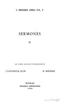 S. Bernardi opera 5: Sermones