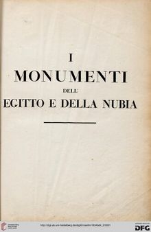 I monumenti dell'Egitto e della Nubia: disegnati dalla spedizione scientifico-letteraria toscana in Egitto; distribuiti in ordine di materie