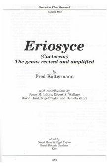 Eriosyce. The Genus revised, amplified