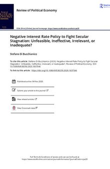 Negative Interest Rate Policy to Fight Secular Stagnation: Unfeasible, Ineffective, Irrelevant, or Inadequate?