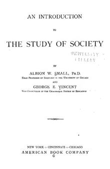 An Introduction to the Study of Society