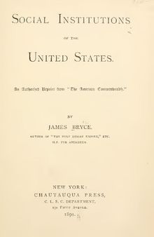 Social Institutions of the United States