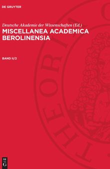 Miscellanea Academica Berolinensia