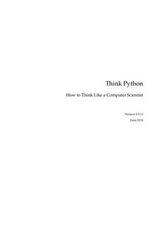 Think like a Computer Scientist