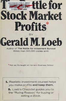 The Battle for Stock Market Profits: Not the Way It's Taught at Harvard Business School