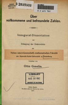 Über vollkommene und befreundete Zahlen