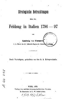 Strategische Betrachtungen über den Feldzug in Italien 1796-97