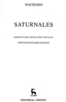 Macrobio: Saturnales