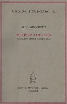 Metrica italiana: fondamenti metrici, prosodia, rima