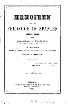 Memoiren aus dem Feldzuge in Spanien (1808-1814)