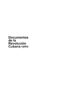 Documentos de la Revolución cubana 1960