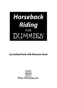 Horseback Riding For Dummies