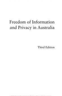 Freedom of Information and Privacy in Australia