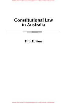 Constitutional Law in Australia