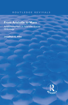 From Aristotle to Marx: Aristotelianism in Marxist Social Ontology