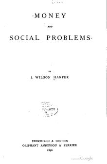 Money and Social Problems