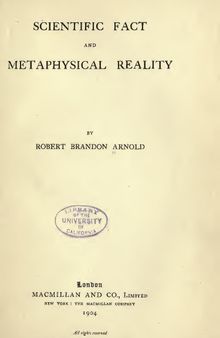 Scientific Fact and Metaphysical Reality