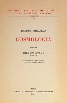 Cosmologia. Inediti. Theologicorum liber III