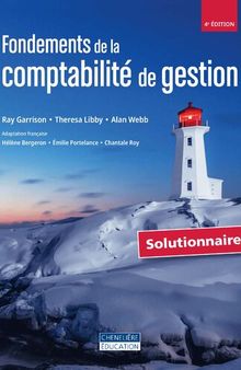 Fondements de comptabilité de gestion 4e édition Solutionnaire