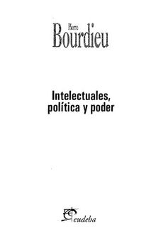 Intelectuales, política y poder