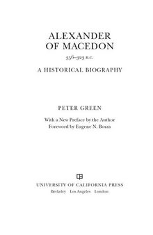 Alexander of Macedon, 356–323 B.C.: A Historical Biography