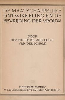 De maatschappelijke ontwikkeling en de bevrijding der vrouw