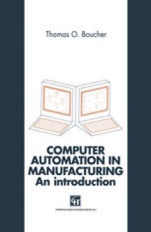 Computer Automation in Manufacturing: An introduction