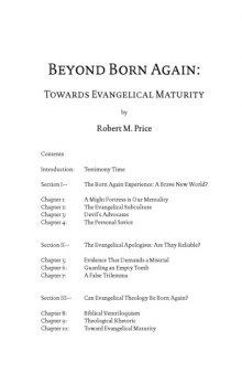 Beyond born again : toward evangelical maturity