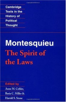 Montesquieu: The Spirit of the Laws 