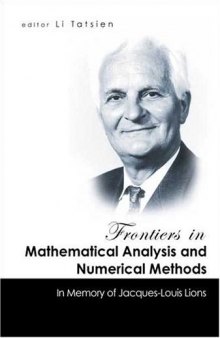 Frontiers in Mathematical Analysis and Numerical Methods