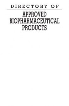 Directory of Approved Biopharmaceuticals