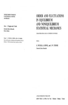 Order and Fluctuations in Equilibrium and Nonequilibrium Statistical Mechanics: XVIIth International Solvay Conference on Physics
