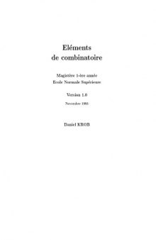 Eléments de combinatoire