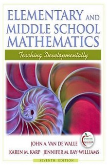 Elementary and middle school mathematics: teaching developmentally, 7th Edition