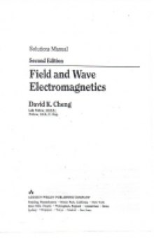 Field and Wave Electromagnetics Solution